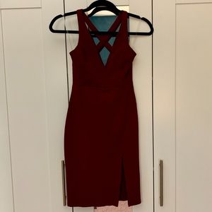 Lulu's burgundy bodycon mini dress